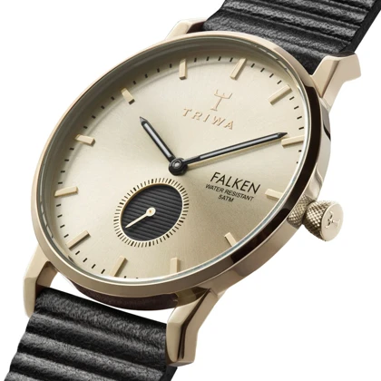 ساعت مچی عقربه ای زنانه مردانه تریوا (TRIWA) مدل Ray Falken Black stripe classic