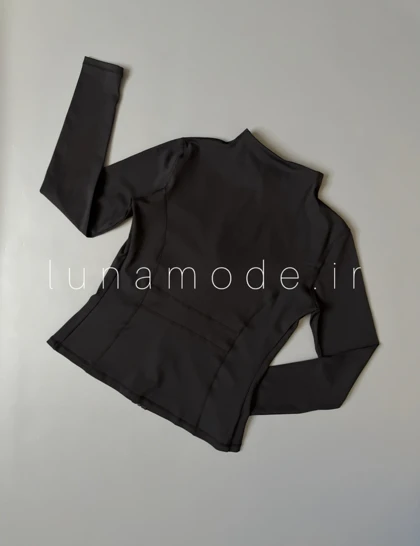 سویشرت ورزشی زنانه فلامنت یقه گرد برش‌دار