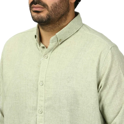 پیراهن آستین بلند لینن مردانه مدل 610597