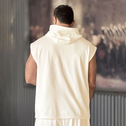 ست هودی و شلوارک بیسیک کرم روشن