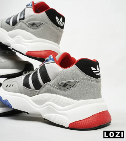 کفش کتانی مردانه طوسی مشکی ADIDAS torsion