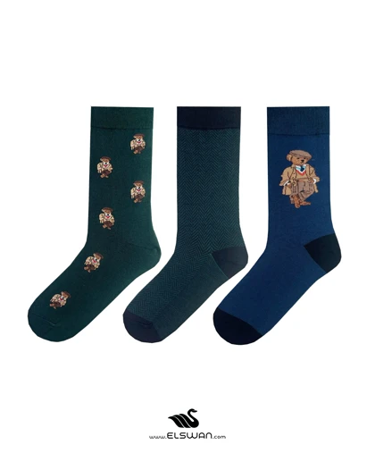 پک جوراب ساق‌دار مردانه 3 تایی پرستیژ بر prestige bear