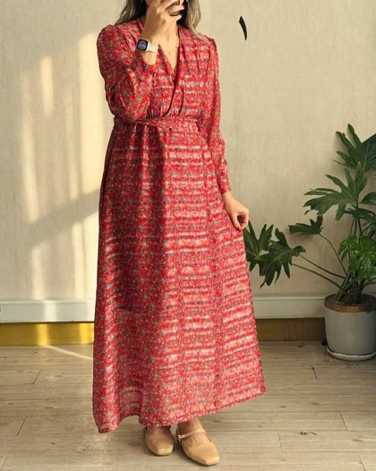 پیراهن حریر گلشید 2