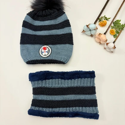 کلاه و شال چراغ دار زمستانی جدید