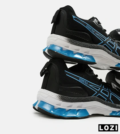 کفش کتانی مردانه مشکی آبی ASICS GORETEX
