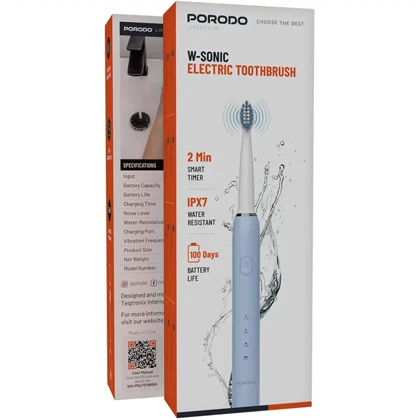 مسواک برقی سونیک پورودو Porodo مدل PDLFST905WH ضدآب