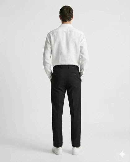 شلوار پارچه ای Zara مدل دو دکمه - مشکی