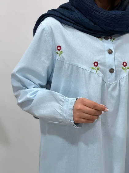 مانتو لینن گلدوزی آیسو امینه