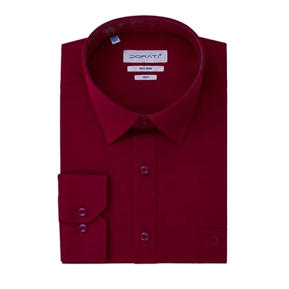 پیراهن مردانه رسمی آلبالویی Non-Iron