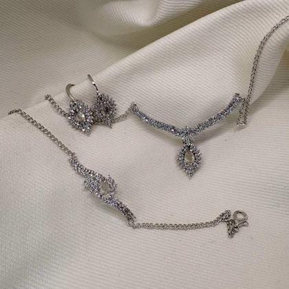 سرویس کامل برند شین مدل «اشک الماس» | نسخه سیلور (رادیوم) با گارانتی 1 ساله