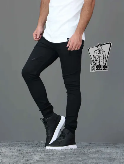 شلوار جین مشکی زاپ‌دار ZARA