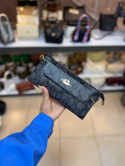 کیف زنجیری و کیف پول 2 کاره مارکدار
