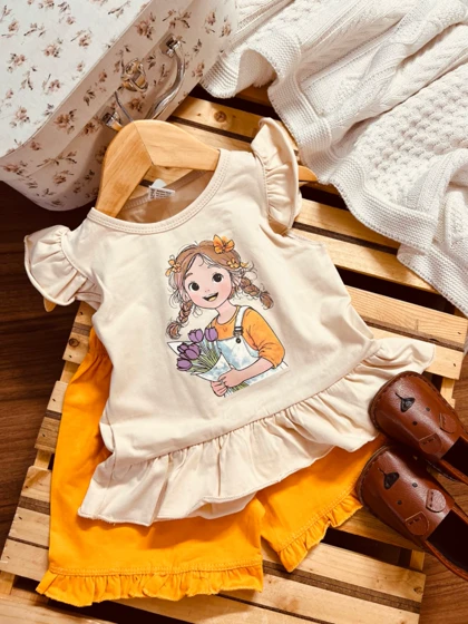 تاپ و شلوارک بچگانه دختر گلفروش