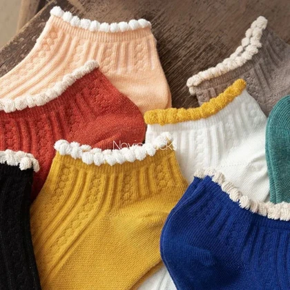 جوراب مچی لبه رنگی -طرح 2