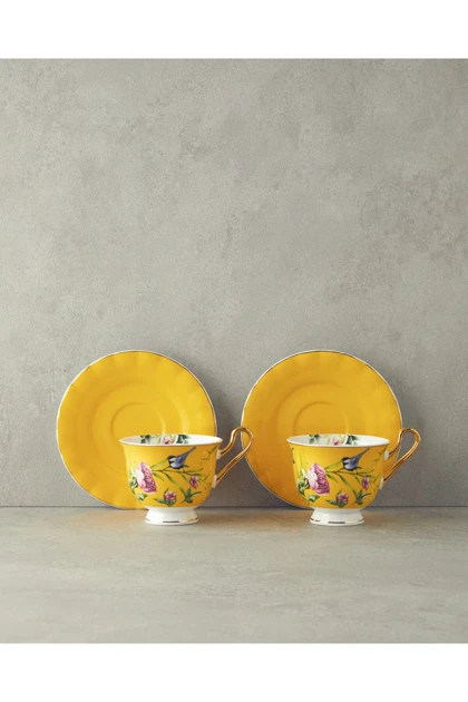 سرویس فنجان چای دو نفره English Home مدل Vanilla Bone China