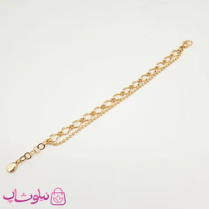 دستبند دخترانه ژوپینگ زنجیری دو لاین