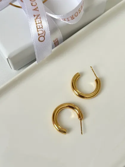 گوشواره زنانه حلقه‌ای ساده کد 30