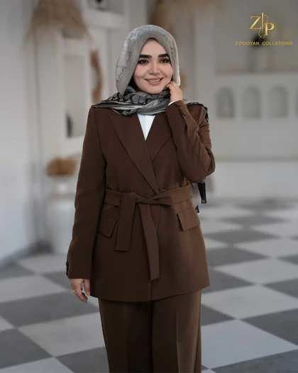 کت و شلوار زنانه کرپ لیانا