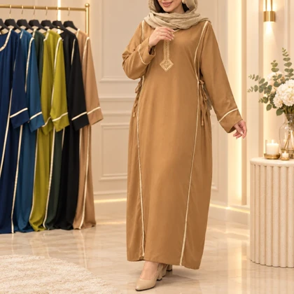 پیراهن ساحلی یال یقه گلدوزی 5018
