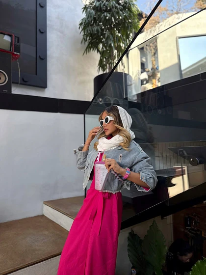 پیراهن ورپ آستین‌دار MNG683