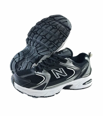 کفش اسپرت زنانه و پسرانه مدل نیوبالانس 530 new balance مشکی سفید کد 615