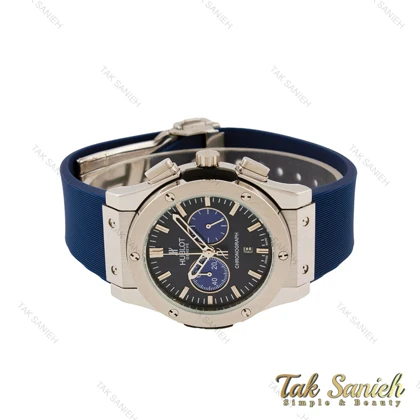 ساعت هابلوت مردانه سه موتوره کرنوگراف سیلور سرمه ای Hublot-5641-G