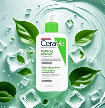 فوم کرمی شستشوی صورت سراوی مدل Hydrating حجم 236 میل