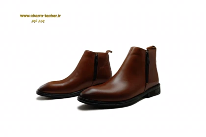 نیم بوت دوزیپ مردانه مدل چلسی چرم طبیعی دست دوزsi172