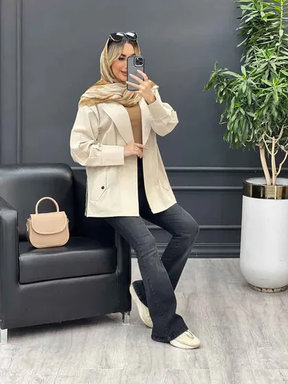 مانتو لینن سرشانه ژیله