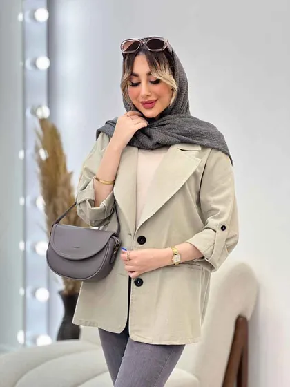 مانتو کتی دو دکمه ثمین