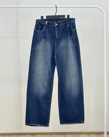 شلوار جین قواره دار نیم بگ