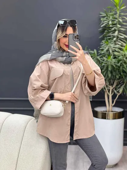 مانتو کتان شومیزی دلسا