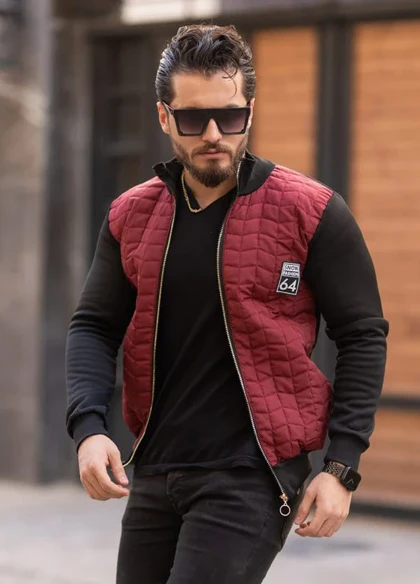 کاپشن مردانه قرمز مدل Homan ویژه