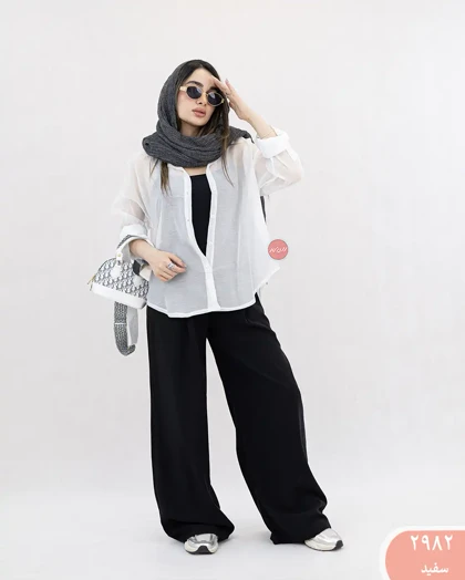 شومیز شیشه ای مداد رنگی 2982