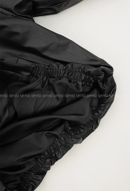 بامبر جلو زیپ چرم کد1004936