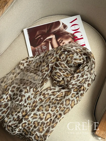 شال حریر پلنگی