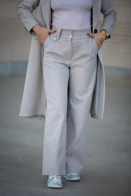 شلوار فوتر نیم بگ دو دکمه