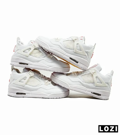کتانی ساق‌دار مردانه سفید Nike air jordan 4