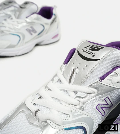 کفش کتانی مردانه و زنانه سفید آبی بنفش NEW BALANCE 530