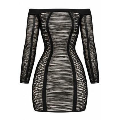 فیشنت زنانه مشکی یقه قایقی آستین‌بلند کد 86081