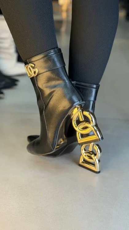 6401 - نیم بوت پاشنه دی اند جی6401