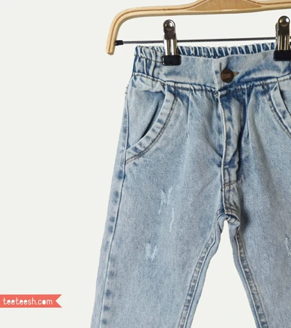 شلوار مام فیت جین روشن