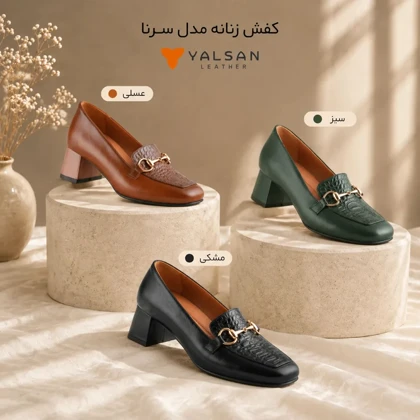کفش پاشنه‌دار زنانه مدل سرنا کد621-GAN