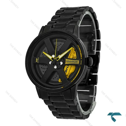 ساعت اسکمی رینگی مردانه مشکی زرد Skemi-7511-G