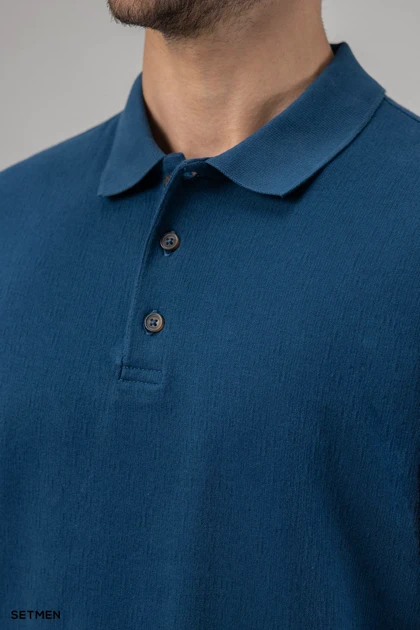 تیشرت یقه دار ژاکارد کلاسیک