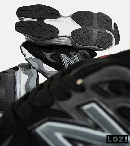 کفش کتانی مردانه و زنانه مشکی طوسی NEW BALANCE 9060