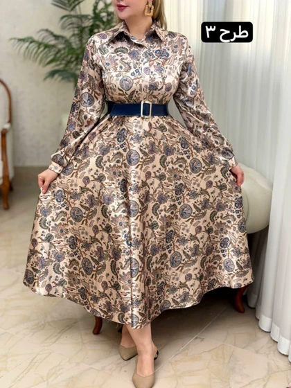 پیراهن ساتن نازیلا 3579