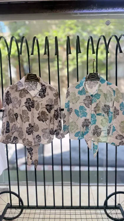 شومیز گره‌ای برگ