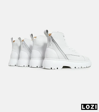 نیم بوت چرمی مردانه سفید Timberland