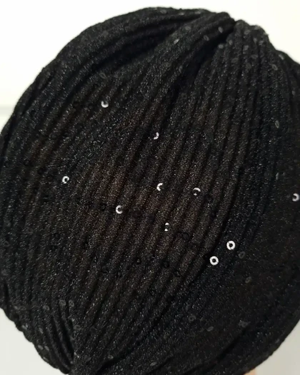 توربان پلیسه پولکی زنانه خاتون